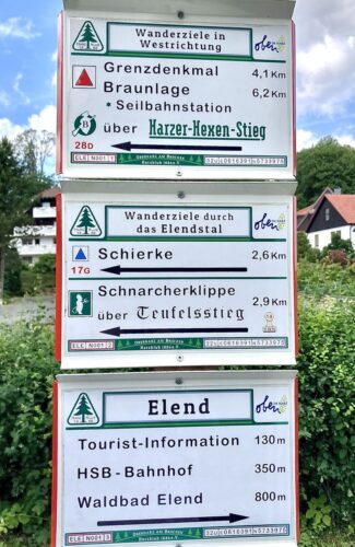 Wegweiser Schnarcherklippen